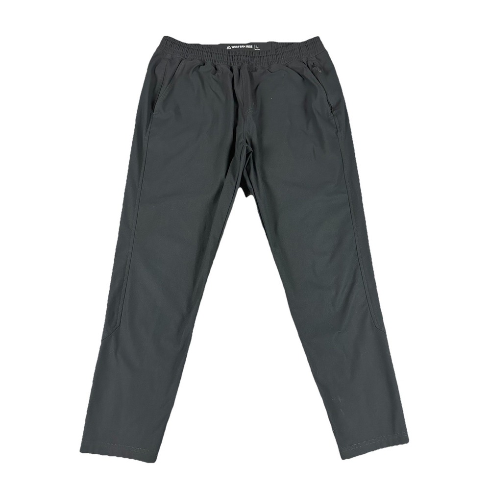 Western Rise Spectrum Jogger Pants Black Stretch Pull on Men's Size Large